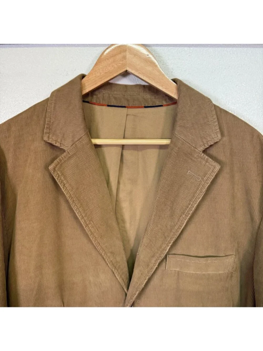 J Crew Mens Blazer Brown Corduroy 3 Button Sport Coat Jacket Academia Size XL